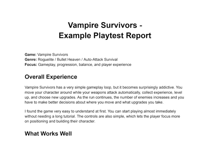 playtest your game with honest feedback